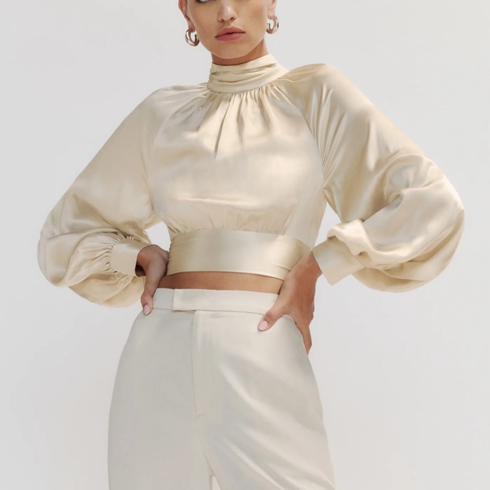 Reformation Julia Silk Top